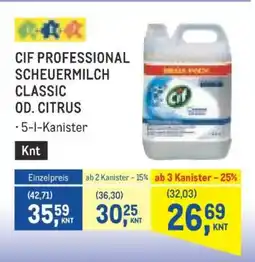 Metro CIF PROFESSIONAL SCHEUERMILCH CLASSIC OD. CITRUS Angebot