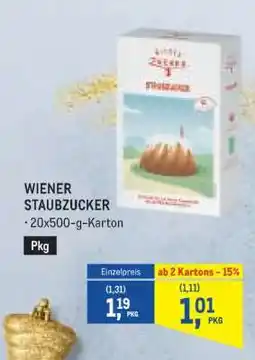 Metro Wiener Staubzucker Angebot