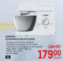 Metro KENWOOD KÜCHENMASCHINE KVC3100W Angebot