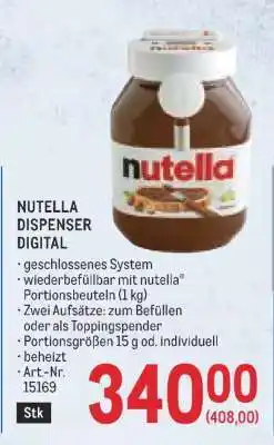 Metro NUTELLA DISPENSER DIGITAL Angebot