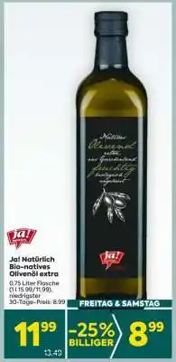Billa Ja! Natürlich Bio-natives Olivenöl extra Angebot