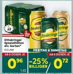 Billa Ottakringer Spezialitäten div. Sorten Angebot