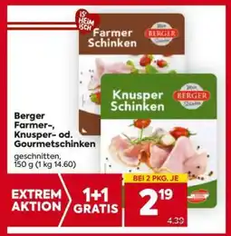 Billa Berger Farmer-, Knusper- od. Gourmetschinken Angebot