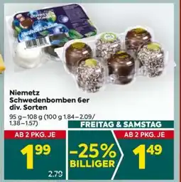 Billa Niemetz Schwedenbomben 6er div. Sorten Angebot