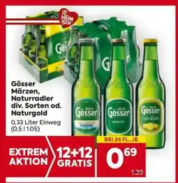 Billa Gösser Märzen, Naturradler div. Sorten od. Naturgold Angebot