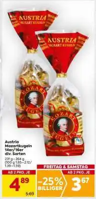 Billa Austria Mozartkugeln 14er/16er div. Sorten Angebot