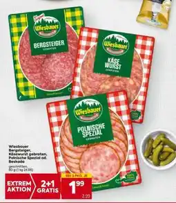 Billa Wiesbauer Bergsteiger, Käsewurst gebraten, Polnische Spezial od. Beskada geschnitten Angebot