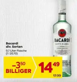 Billa Bacardi div. Sorten Angebot