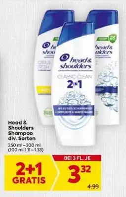 Billa Head & Shoulders Shampoo div. Sorten Angebot
