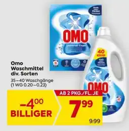 Billa Omo Waschmittel div. Sorten Angebot