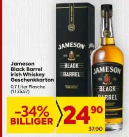Billa Jameson Black Barrel Irish Whiskey Geschenkekarton Angebot