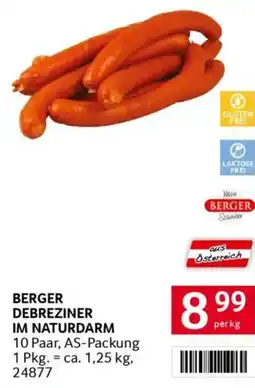 Transgourmet Berger debreziner im naturdarm Angebot