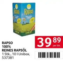 Transgourmet Rapso 100% reines rapsöl Angebot