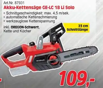 Zgonc Akku-Kettensäge Angebot