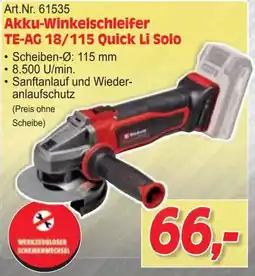 Zgonc Akku-Winkelschleifer Angebot