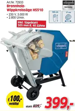 Zgonc Brennholz- Wippkreissäge Angebot