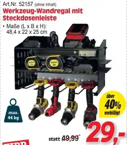 Zgonc Werkzeug-Wandregal mit Steckdosenleiste Angebot