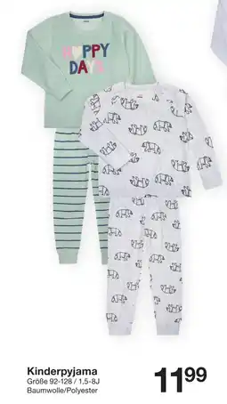 Zeeman Kinderpyjama Angebot