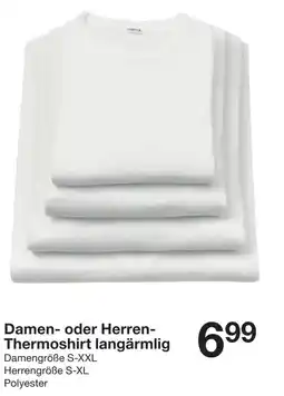 Zeeman Damen- oder Herren- Thermoshirt langärmlig Angebot