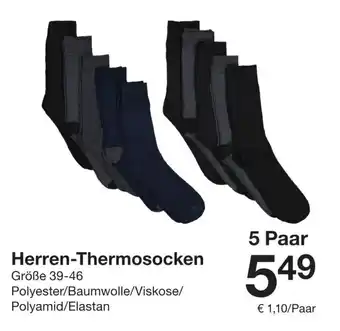 Zeeman Herren-Thermosocken Angebot
