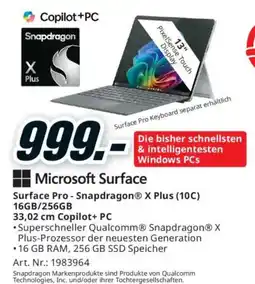 Media Markt Surface Pro - Snapdragon X Plus Angebot