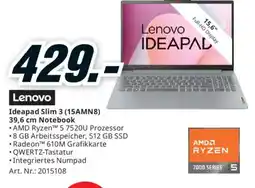 Media Markt Ideapad Slim 3 Notebook Angebot