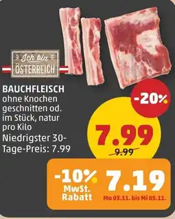 PENNY Bauchfleisch Angebot