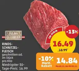 PENNY Rinds- schnitzel- fleisch Angebot