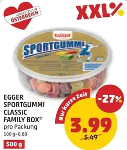 PENNY Egger sportgummi classic family box Angebot