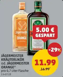 PENNY Jägermeister kräuterlikör od. jägermeister orange Angebot