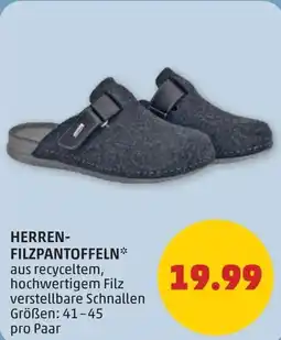 PENNY Herren- filzpantoffeln Angebot