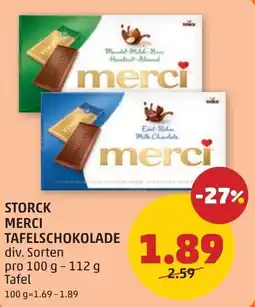 PENNY Storck merci tafelschokolade Angebot
