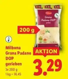 Lidl Milbona Grana Padano DOP gerieben Angebot
