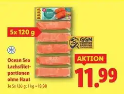 Lidl Ocean Sea Lachsfilet-portionen ohne Haut Angebot