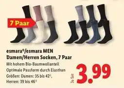 Lidl esmara /esmara MEN Damen/Herren Socken, 7 Paar Angebot