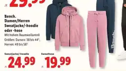 Lidl Bench. Damen/Herren Sweatjacke/-hoodie oder -hose Angebot