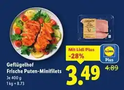 Lidl Geflügelhof Frische Puten-Minifilets Angebot