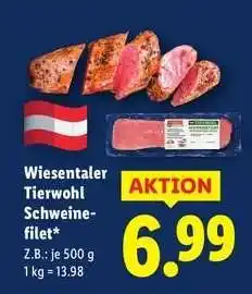 Lidl Wiesentaler Tierwohl Schweinefilet Angebot