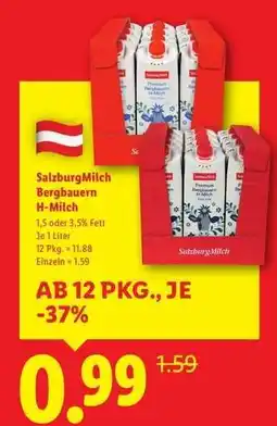 Lidl SalzburgMilch Bergbauern H-Milch Angebot