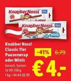 Lidl Knabber Nossi Classic 11er, Pausenwrap oder Minis Angebot