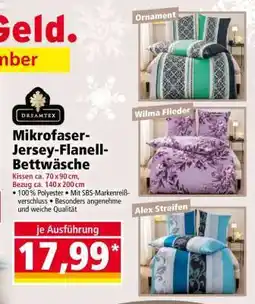 Norma Mikrofaser-Jersey-Flanell-Bettwäsche Angebot