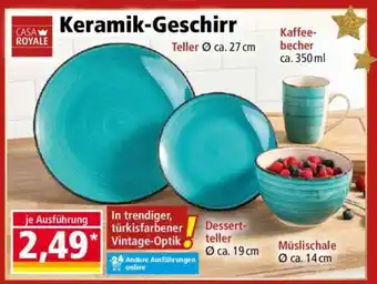 Norma Keramik-Geschirr Angebot