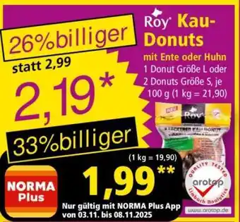 Norma Roy Kau-Donuts Angebot