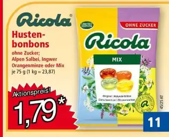Norma Ricola Hustenbonbons Angebot