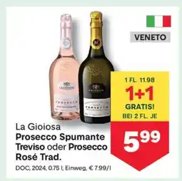 MPreis La Gioiosa Prosecco Spumante Treviso oder Prosecco Rosé Trad Angebot