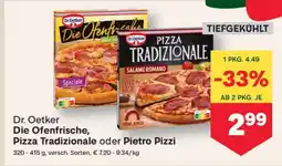 MPreis Dr. Oetker Die Ofenfrische, Pizza Tradizionale oder Pietro Pizzi Angebot