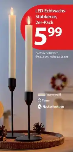 NKD LED-Echtwachs- Stabkerze Angebot