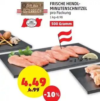 PENNY Ich Bin Österreich Frische Hendl Minutenschnitzel 500 Gramm Angebot