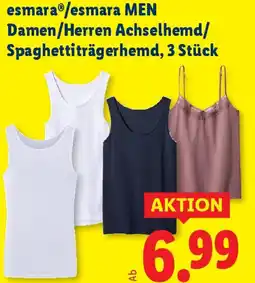 Lidl esmara/esmara MEN Damen/Herren Achselhemd/ Spaghettiträgerhemd, Angebot