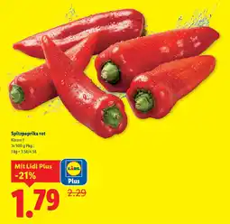 Lidl Spitzpaprika rot Angebot